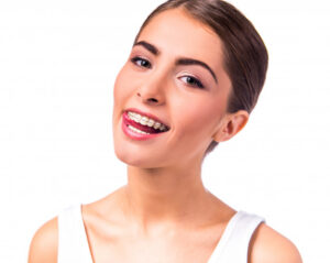 girl is standing smiling