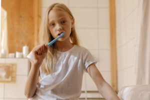 brushing teeth